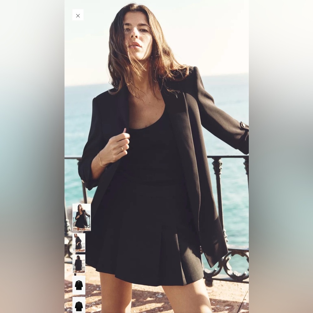 Zara Blazer with Rolled Up Sleeves